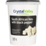 Valley South African Feta With Black Pepper 400G