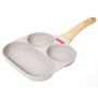 Nonstick Egg Fry Pan 3 Section Frying Square Grill Pan Breakfast Pans