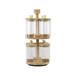 9 Piece Rotating Spice Jar Set Clear