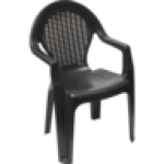 Goldair Black Midback Plastic Outdoor Chair