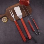 Bbq Grill Tools Set Braai Tools 3 Piece Stainless Steel For Camping & Outdoor