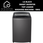 LG Black Smart Inverter Top Loader Washing Machine - 18KG