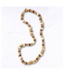 Multi Wooden Shapes Beaded Necklace - Beige Free