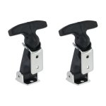 Farboat 3-INCH Elastic Stainless Steel Rubber Hood Catch Flexible T-handle Hasp For Tool Cabinet Engine Hood Machanical Devices