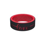 Eternal Love Silicone Rings - Black red 12