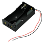 2 X Aaa Battery Holder With Wire Leads & Double-sided Tape - BH2AAAW