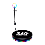 100CM 360-DEGREE Photo Booth Machine With Rgb Light Flight Case