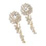 Goldair Gold Diamante Round Drop Earrings