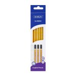 Marlin Scribblers Hb End Dipped Pencil Blue& Yellow Striped Box 12’S X 6