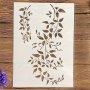 1PC Large A4 Size Vine Leaves Painting Stencil Pet Material Reusable Can Be Copied And Drawn With Paint Chalk Self Spray Paint Pencil For