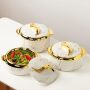 Marble-design Thermo CASSEROLES-1.5L 2L 2.5L Built-in Insulation Airtight & Lightweight Set Of 3