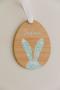 Wooden Easter Tag - Blue Bunny