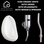 Icom Icon Ceramic White Auto Urinal With Splashmatic Auto Sensor & Spreader