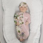 Baby Grow With Beanie And Bow Pink Tulip