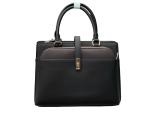 Chrisbella Structured Executive With Gold Hardware- Black