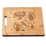 Cutting Board Engraved Easter Rabbit Bamboo Charcuterie Board With Handle