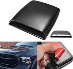 Natgic Universal Car Air Flow Decorative Intake Hood Scoop Turbo Bonnet Vent Cover Black