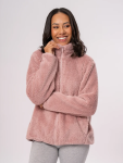 Plush Zip-up Winter Top - L Blush