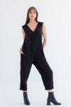 Linen Jumpsuit Black - L