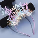 Charming Multicolor Princess Birthday Headband For Women - Non-slip Sweet Hair Accessory For Perfect Dress-up