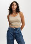 Cotton On Byron Scoop Tank - Mid Taupe