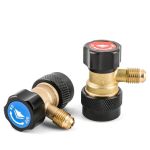 Wisscool R134A Quick Coupler Adapter Adjustable 134A Adapters Quick Connectors For Car Ac Hp Lp Conversion Fittings For Evacuati