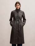 Bonnie Pu Funnel Trench Coat - 18 Chocolate