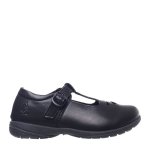 Hush Puppies Crown T-strap Girls Shoes Black