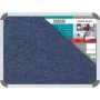 Parrot Bulletin Board Ribbed Aluminium Frame 600X450MM - Denim