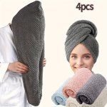 Ultra-soft Microfiber Hair Towel - Quick Dry Super Absorbent Wrap For Women & Girls Gentle On Frizzy Or Damaged Hair Solid Color
