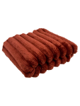 King Buttersoft Ribbed Blanket Rust - 230 X 210 Rust