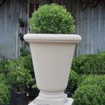 Bell Urn Japi Planter In Sandstone Lead - 2 Sizes - Large Off White