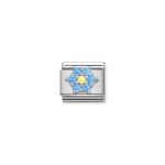Composable Classic Link With Flower In Sterling Silver