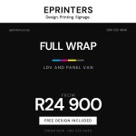 Vehicle Full Wrap – Ldv Panel Van