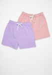 PoP Candy 2 Pack Sweatshorts - Dusty Pink & Lilac