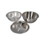 3-PIECE Stainless Steel Mixing Bowl Set With Colander & Grater Lid
