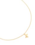 Waterproof Gold Plated Stainless Steel MINI Bubble Letter D Necklace