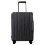 Pierre Cardin Cannes Clip Hard Shell Trolley Bag - Charcoal & Orange - Large