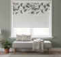 White Window Blind With Black And White Twigs