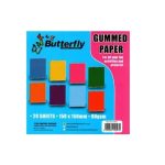 Gum Paper Squares 15 X 15 20 Butterfly