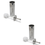 Silver Stainless Steel Cylindrical Toilet Brush & Holder