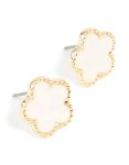 Goldair Gold Plated Flower Inlay Stud Earrings