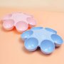 1PC 6 In 1 Pet Petal Shaped Cat Bowls Multi-functional Tilted Dog Feeding And Drinking Bowls Pet Supplies