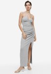 Glittery Slip Dress - Silver-coloured Glittery
