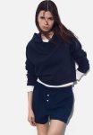 Short Hoodie - Navy Blue