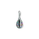 Cz Multi-coloured Seashell Charm