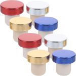 8PIECE T-shaped Wine Bottle Stoppers Aluminum Sealing Caps Assorted Colors