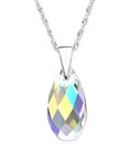 C27742 - 925 Sterling Silver Shimmering Swarovski Crystal Necklace