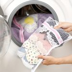 2PCS Laundry Bag Set Thick Mesh Storage Bag Protective Washing Bag Polyester Mesh Zipper Bag Suitable For Various Clothing Trave