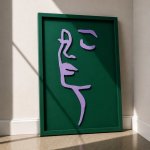 Chloe Wooden Wall Art Forrest Green And Lilac